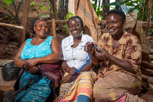 Fair Trade social enterprise artians in Uganda. Handcrafted basketweaving.