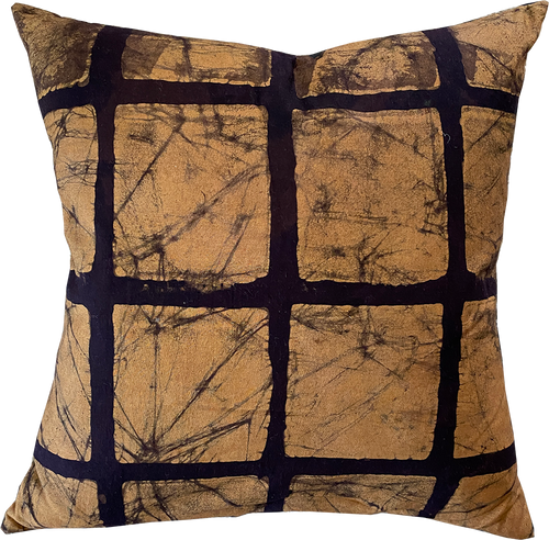 Batik textile home goods for modern Boho home, pillows made in Tanzania. Fair Trade.