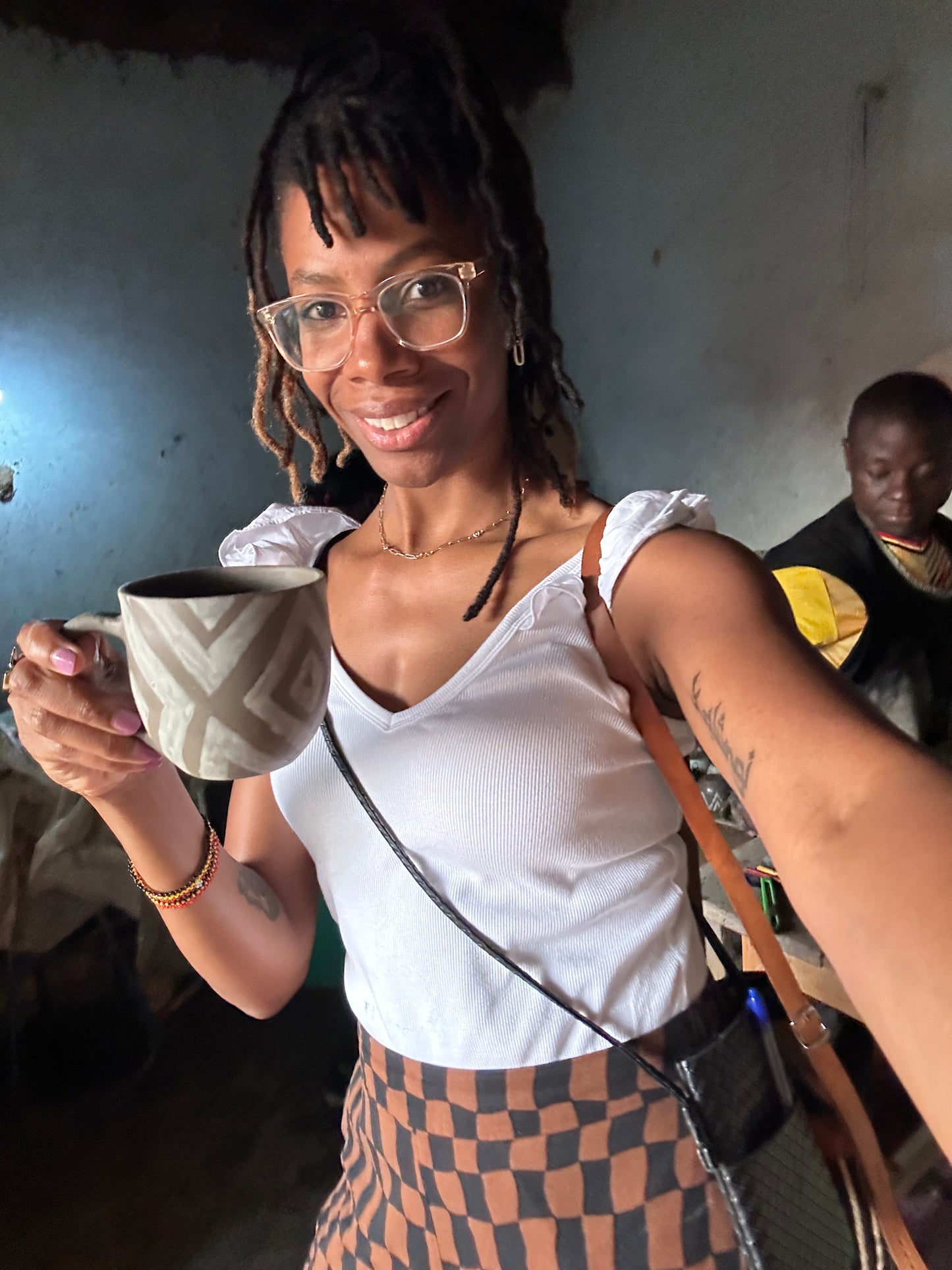 Ugandan Ceramic Tea and Coffee Mugs (Lattice)