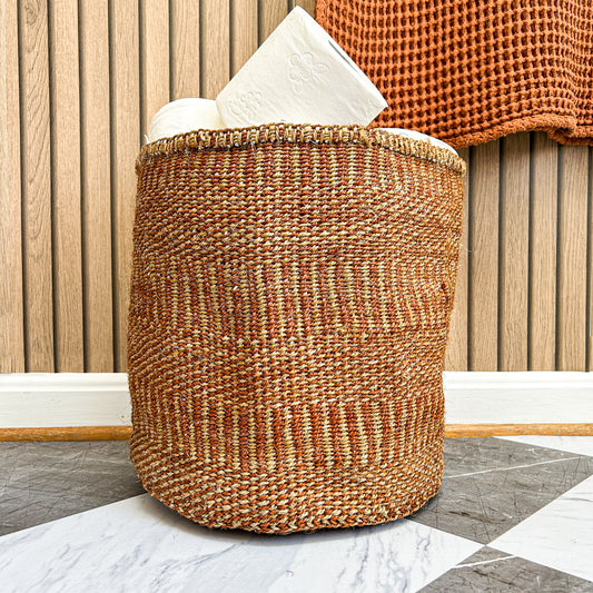 Woven Raffia Storage Basket