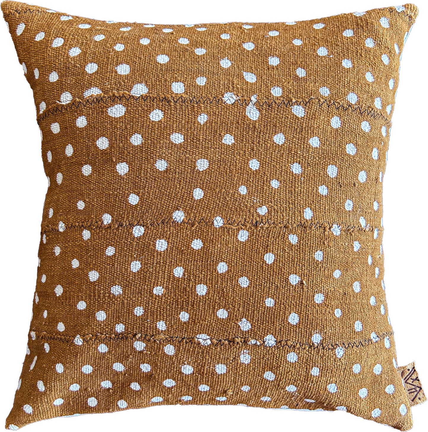 TURMERIC Dots Mudcloth Pillow Cover