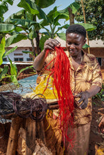Load image into Gallery viewer, xN Fair Trade made in Uganda weaving process.
