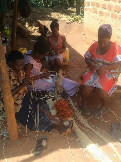 African Fair Trade coaster and basket artisans in Uganda