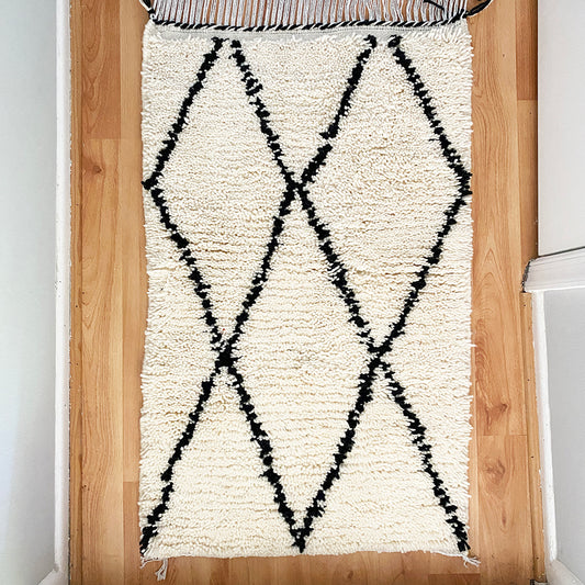 Moroccan Runner - Black Lattice