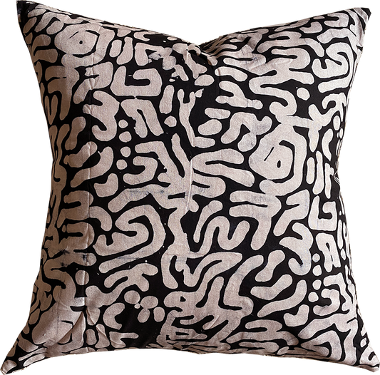 Modern, Batik textile home goods, pillow made in Ghana