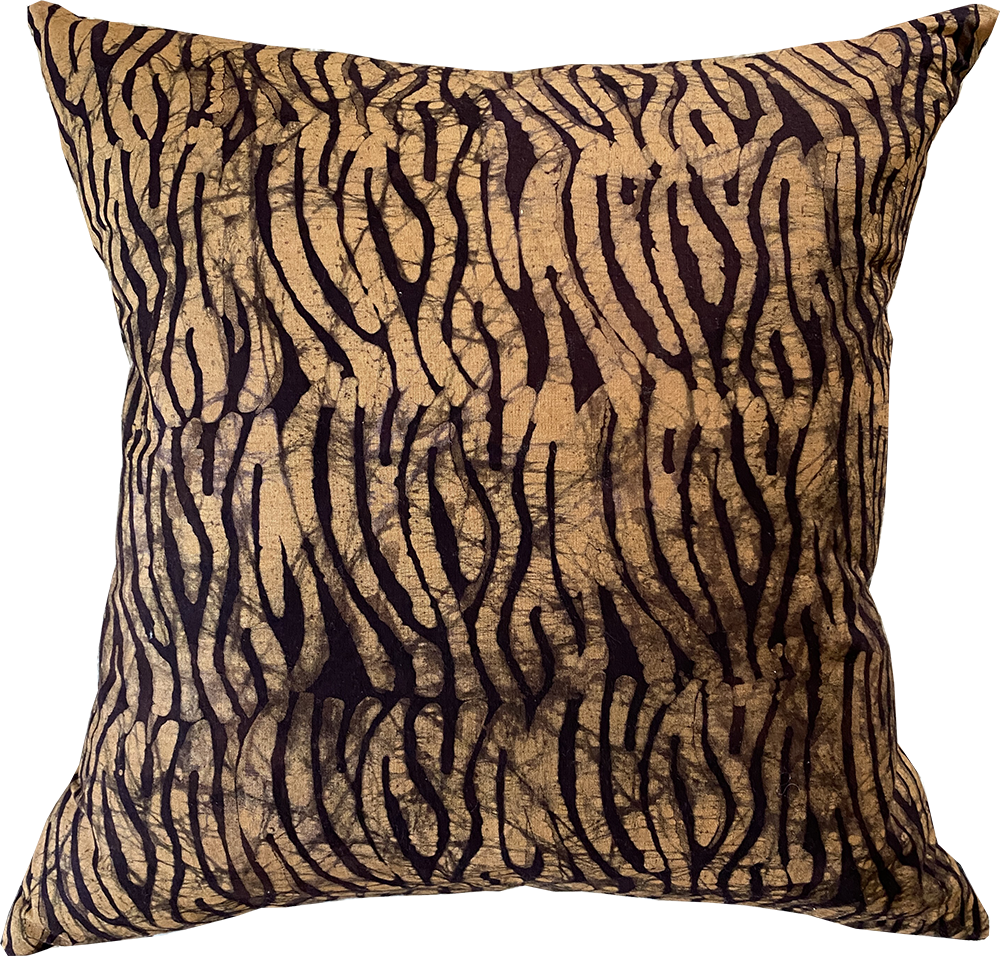 Fair Trade batik textile home goods for modern Boho home, pillows made in Tanzania. African home decor and textiles.