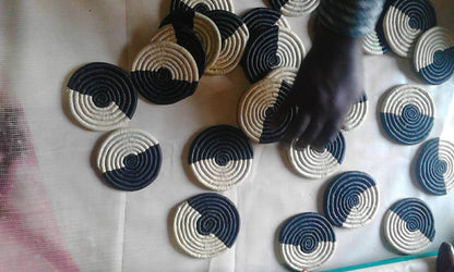 Fair Trade African home goods, woven coasters made in Uganda