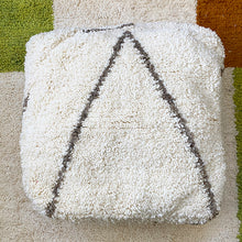 Load image into Gallery viewer, Berber Moroccan Pouf - Atlas Snow
