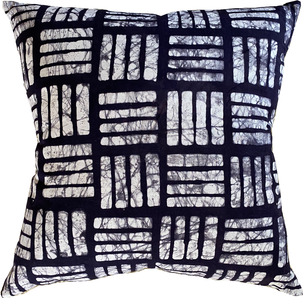 Modern, Batik textile home goods, pillow made in Tanzania